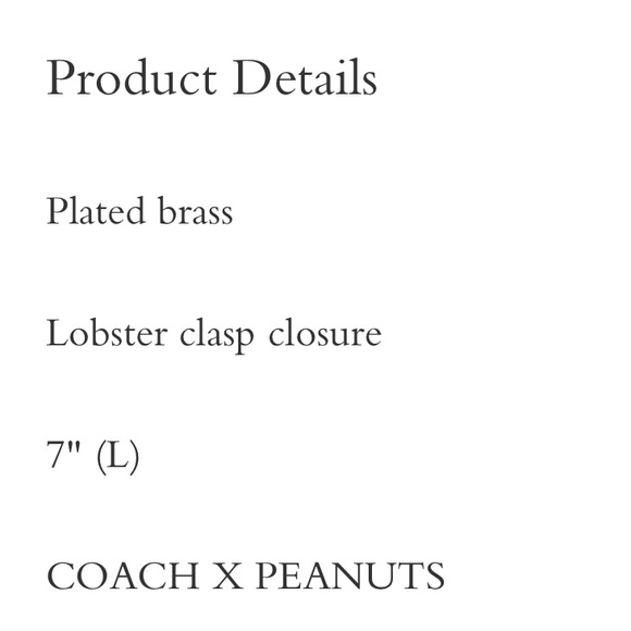 Coach x Peanuts Multi Charm Bracelet - Picture 2 of 2